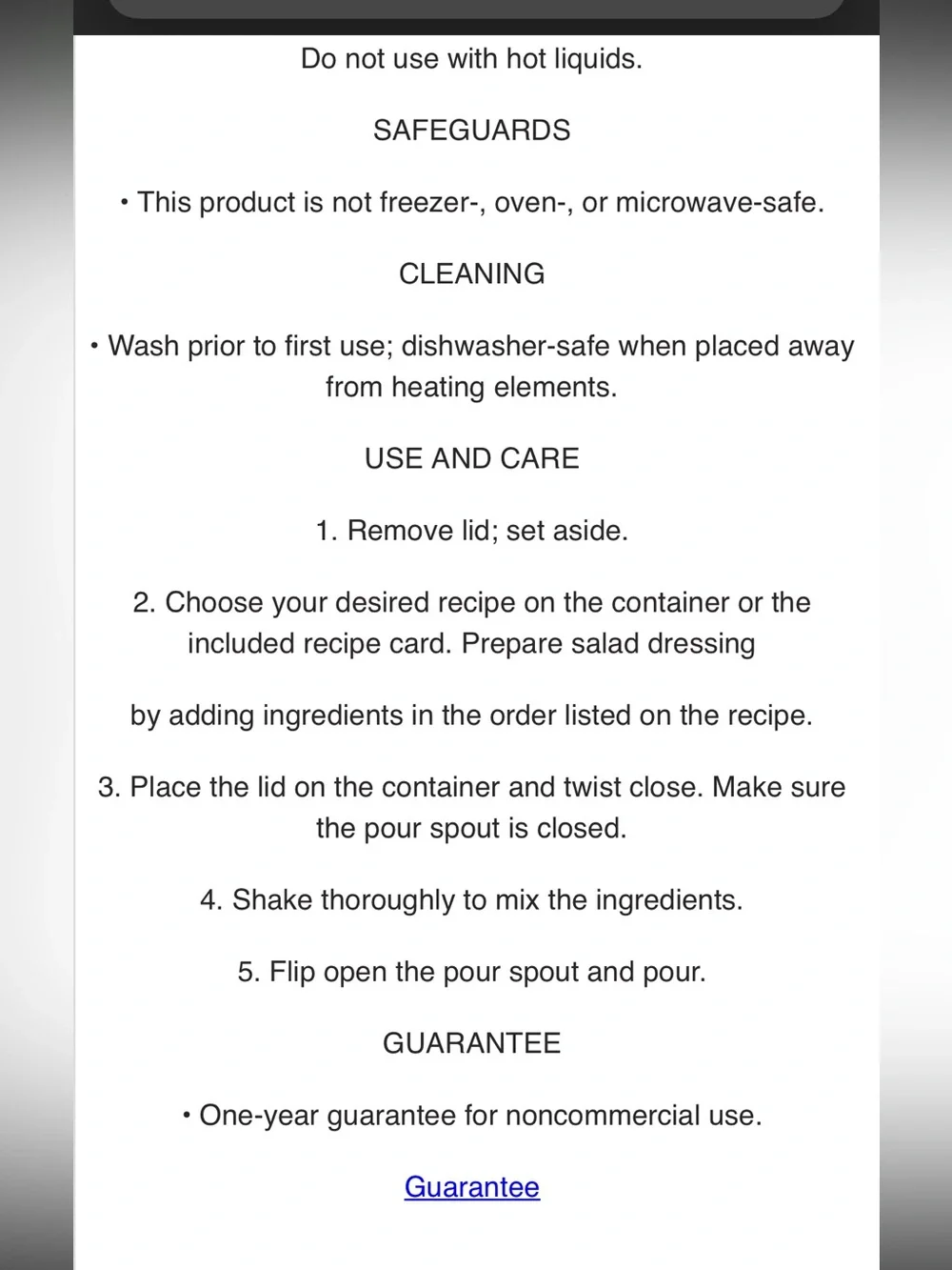 Pampered Chef Measure Mix and Pour